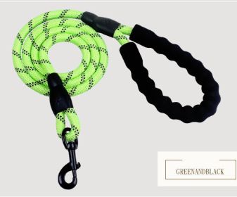 Reflective Dog Leash Nylon Pet Dog Leash Rope For Small Medium Large Dogs Walking Training Pet Suppiles (Option: Green)