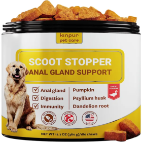 Scoot Stopper Soft Chews Fiber For Dogs Dog Anal Gland And Digestion Support Anal Gland Chews With Pumpkin And Psyllium Husk 180 Chewables For Do (Option: Kinpur Pet Care)